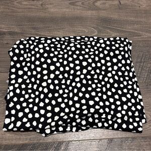 Speckled Black and White Stretch Fabric